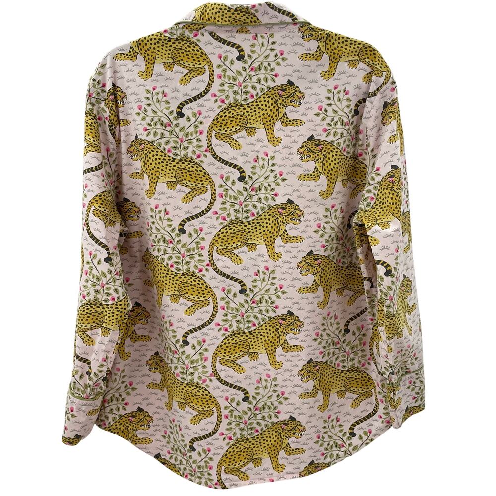 Printfresh Cheetah Bagheera Sleep Set Blush Pink Long Sleeve Pajamas M - Picture 9 of 16